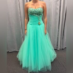 Women’s mint ballgown